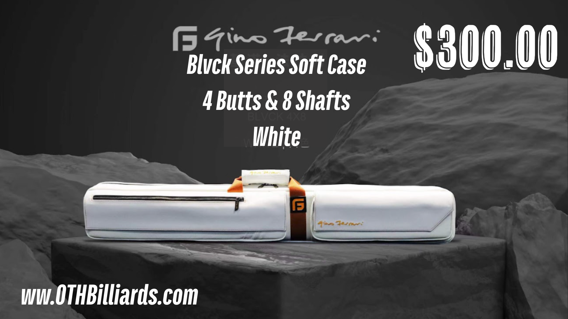 Gino Ferrari 4X8 Pool Cue Case Soft White