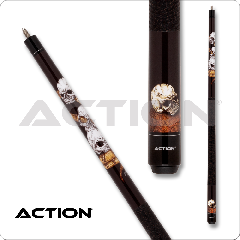 Action Adventure ADV120 Skulls Pool Cue - Wrap