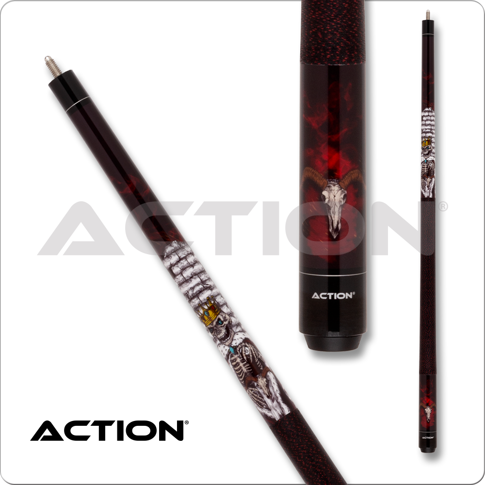 Action Adventure ADV121 Skeleton King Pool Cue - Wrap