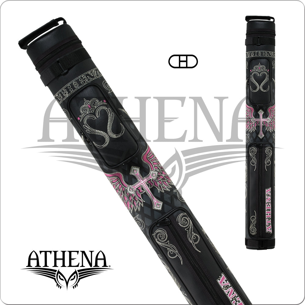 Athena ATHC06 Embroidered 2x2 Pool Cue Hard Case