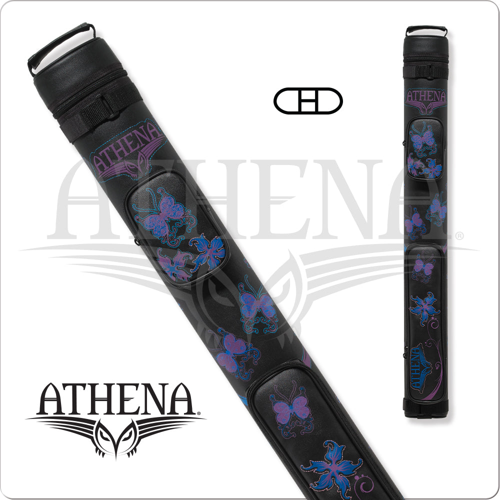 Athena ATHC08 Embroidered 2x2 Pool Cue Hard Case 