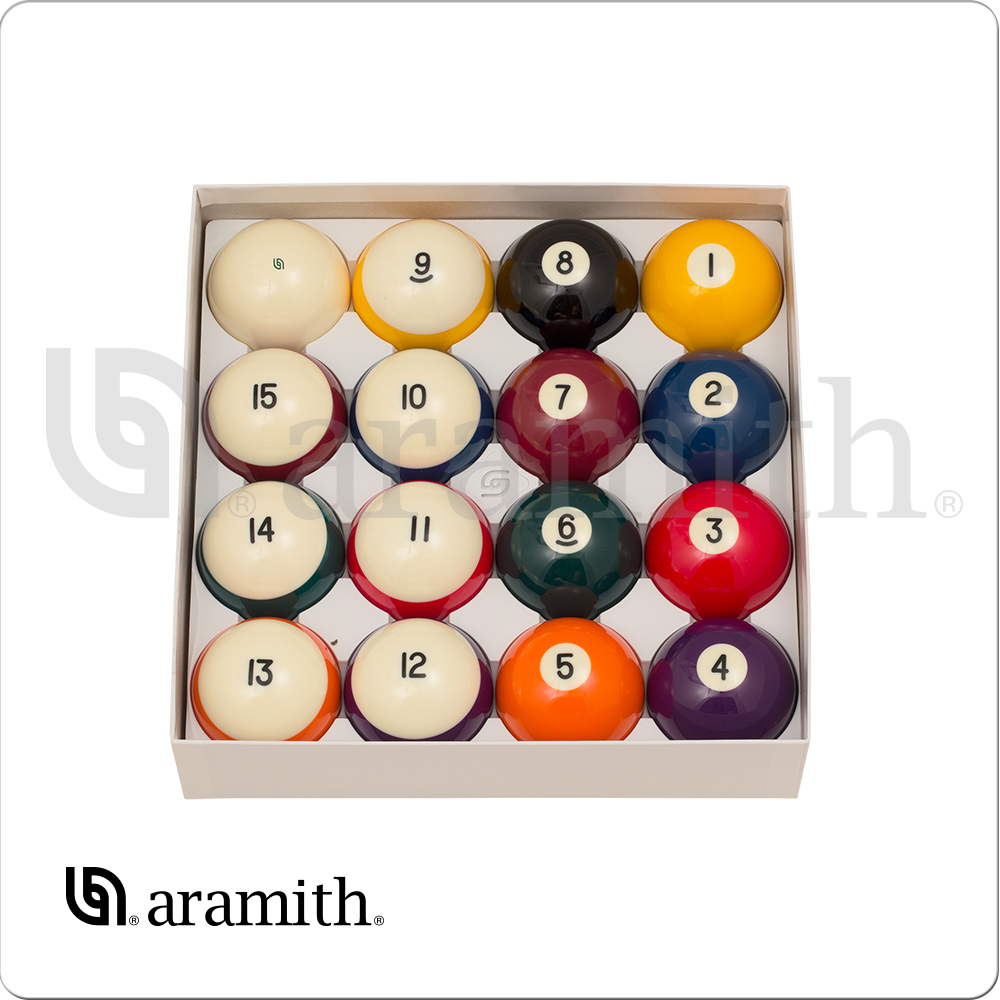 Aramith BBCBVM Crown Standard Belgian Pool Ball Set with Magnetic Cue Ball
