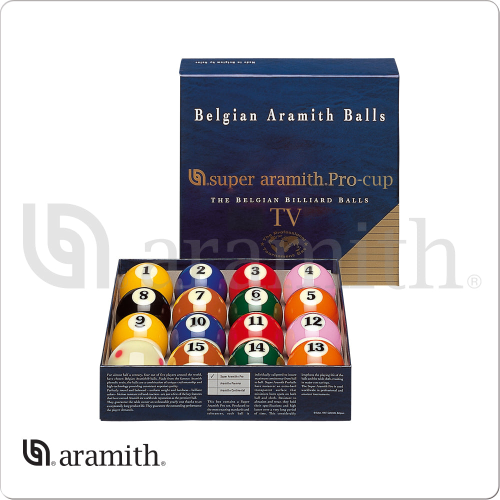 Super Aramith BBSAPTV TV PRO-CUP Pool Ball Set
