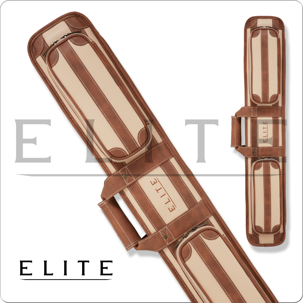 Elite ECVS48 Vintage 4x8 Soft Pool Cue Case - Chestnut