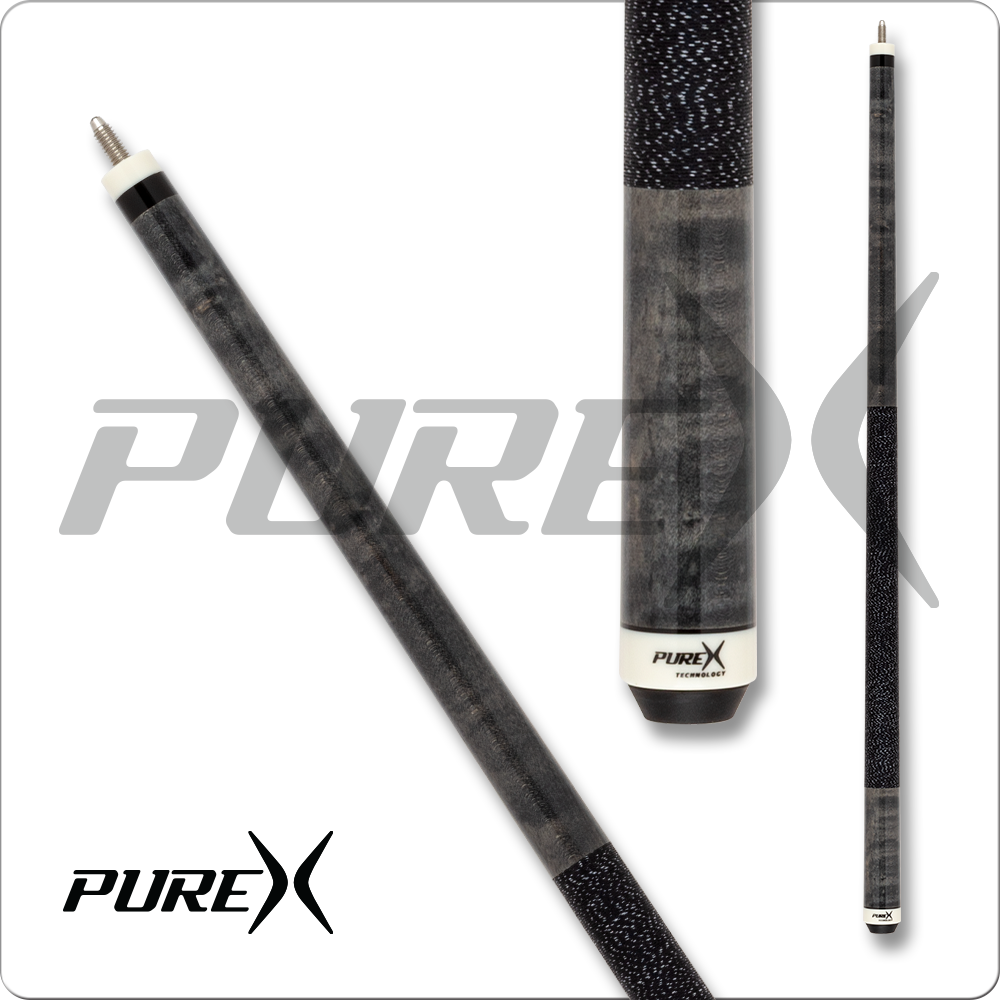 Pure X HXTC12 Grey Stained Pool Cue w Linen Wrap