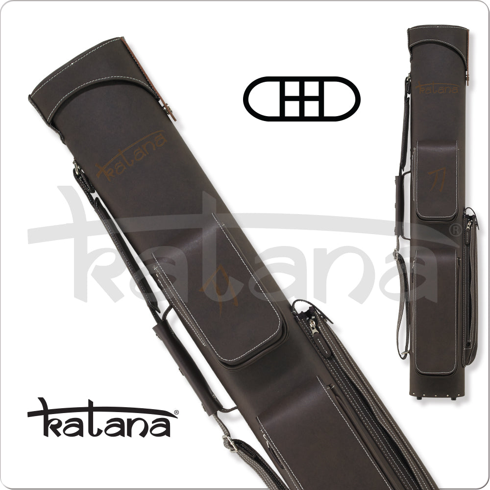Katana KATC03 2x4 Pool Cue Hard Case - Chestnut