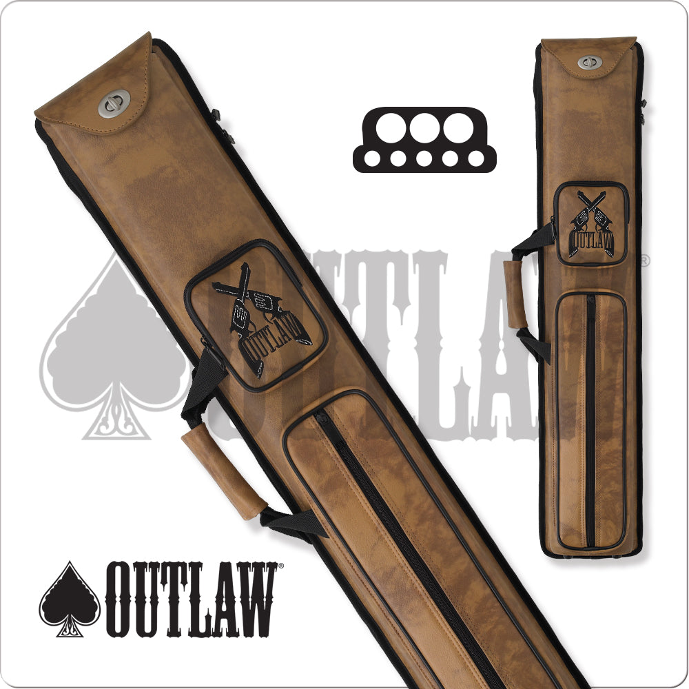 Outlaw OLH35 3x5 Pool Cue Hard Case - Guns