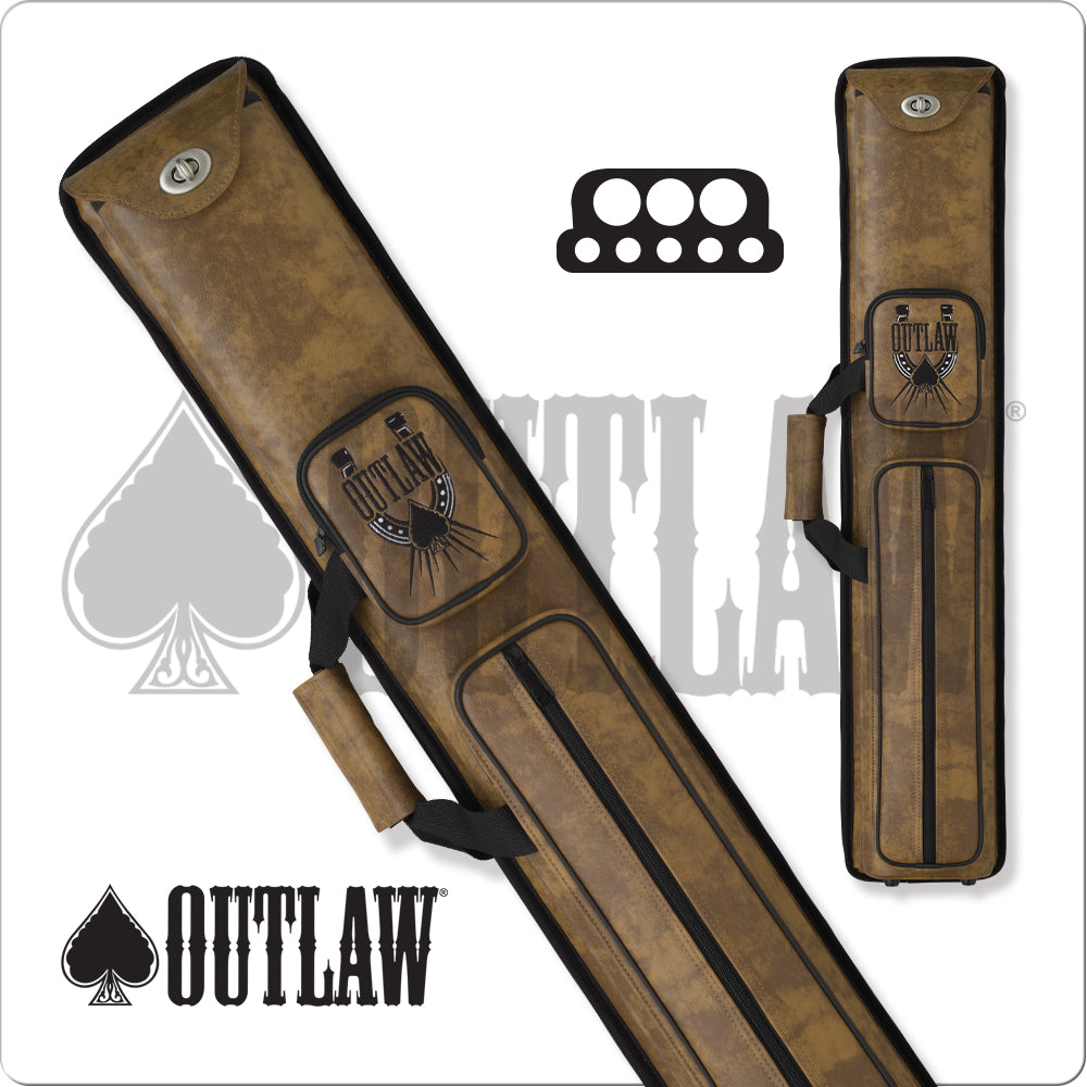 Outlaw OLH35 3x5 Pool Cue Hard Case - Horseshoe