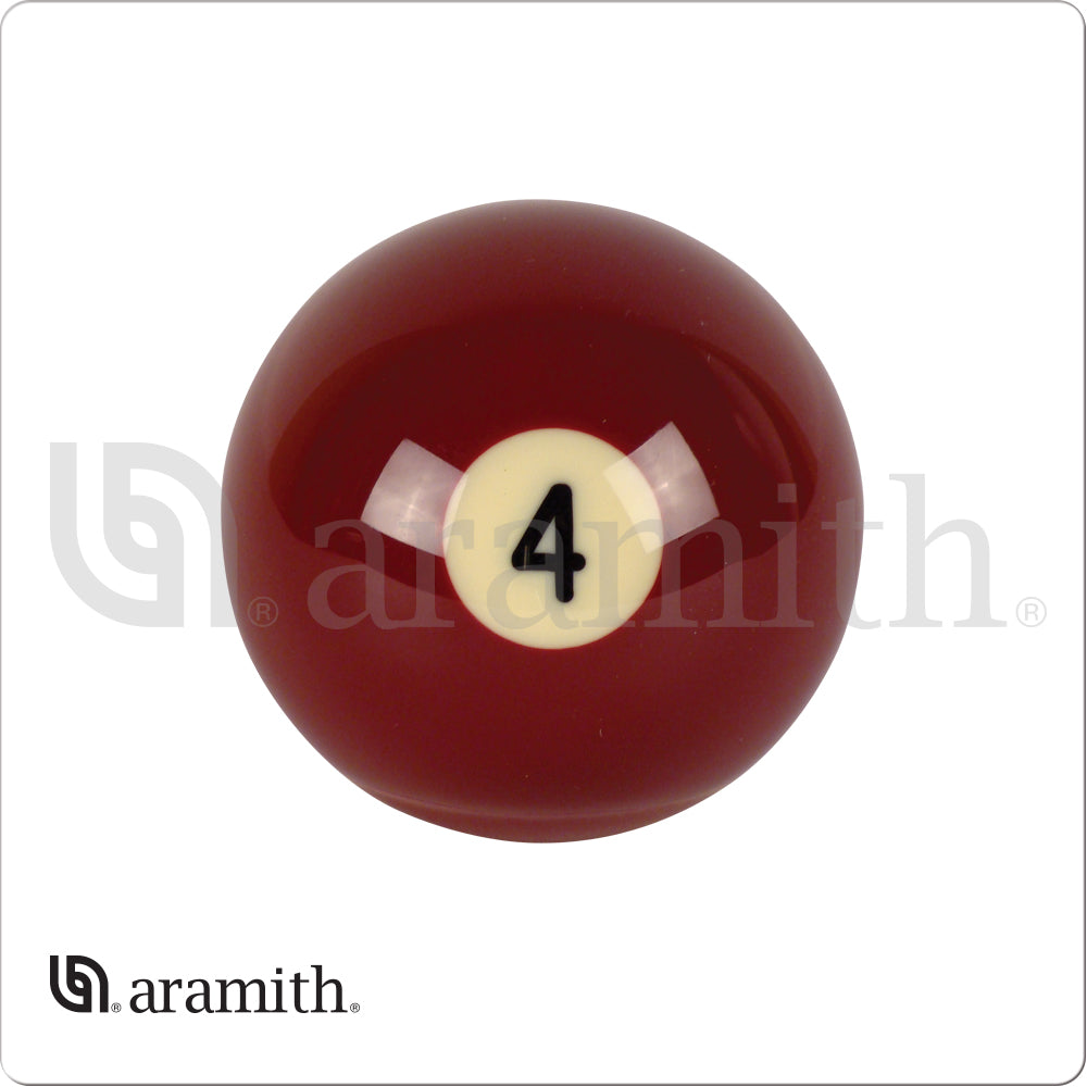 Aramith RBANS2.125 Premier 2 1/8 Numbered Snooker Replacement Ball - #4